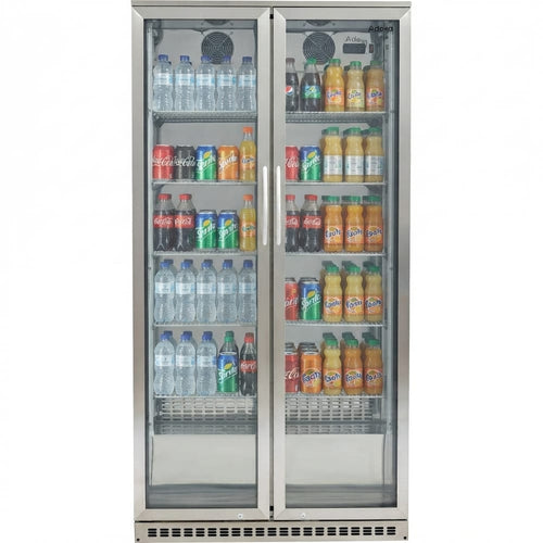Back bar cooler Double Hinged Door 500 litres Stainless Steel - BCSS500G