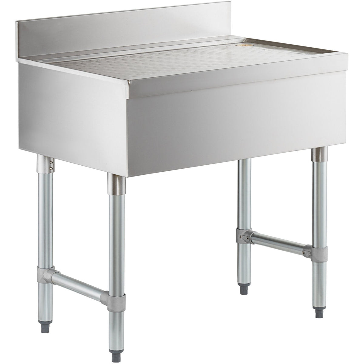 Commercial Bar Drainboard with Backsplash Stainless steel 760x470x760mm - BDU1830