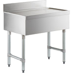 Commercial Bar Drainboard with Backsplash Stainless steel 760x470x760mm - BDU1830