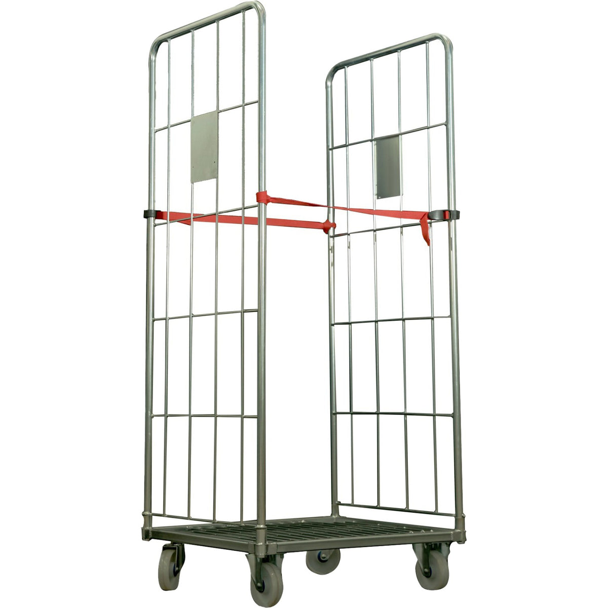 Commercial 2-Sided Roll Cage Trolley Zinc-Plated Steel 300kg Capacity 800x800x1800mm - BHK109