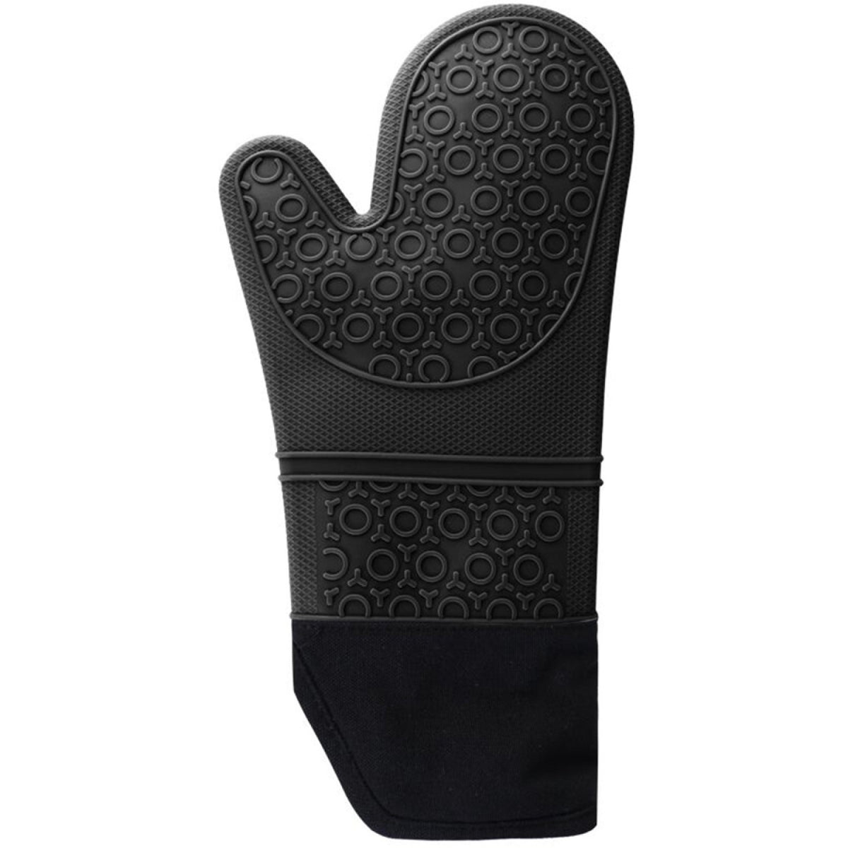Professional Oven Mitt Extra long Silicone Black - BHSC01B