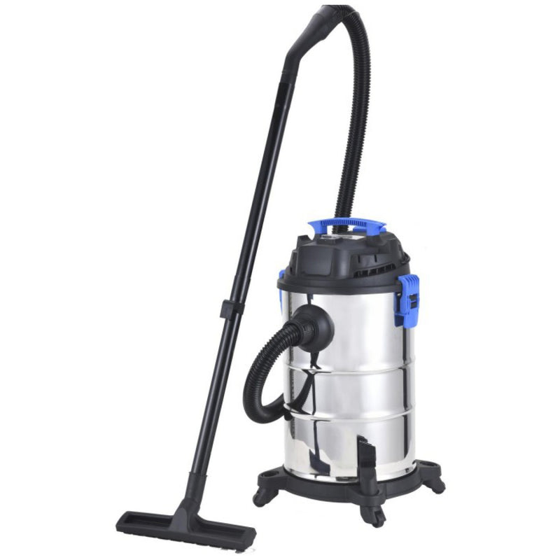 Multi-use Stainless Steel Wet & Dry Vacuum Cleaner with External Power Socket 30L 1200W - BJ1922A