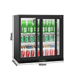 GGM Gastro BKTG220SSN 220L Back Bar Cooler — interior view showing shelves and lighting