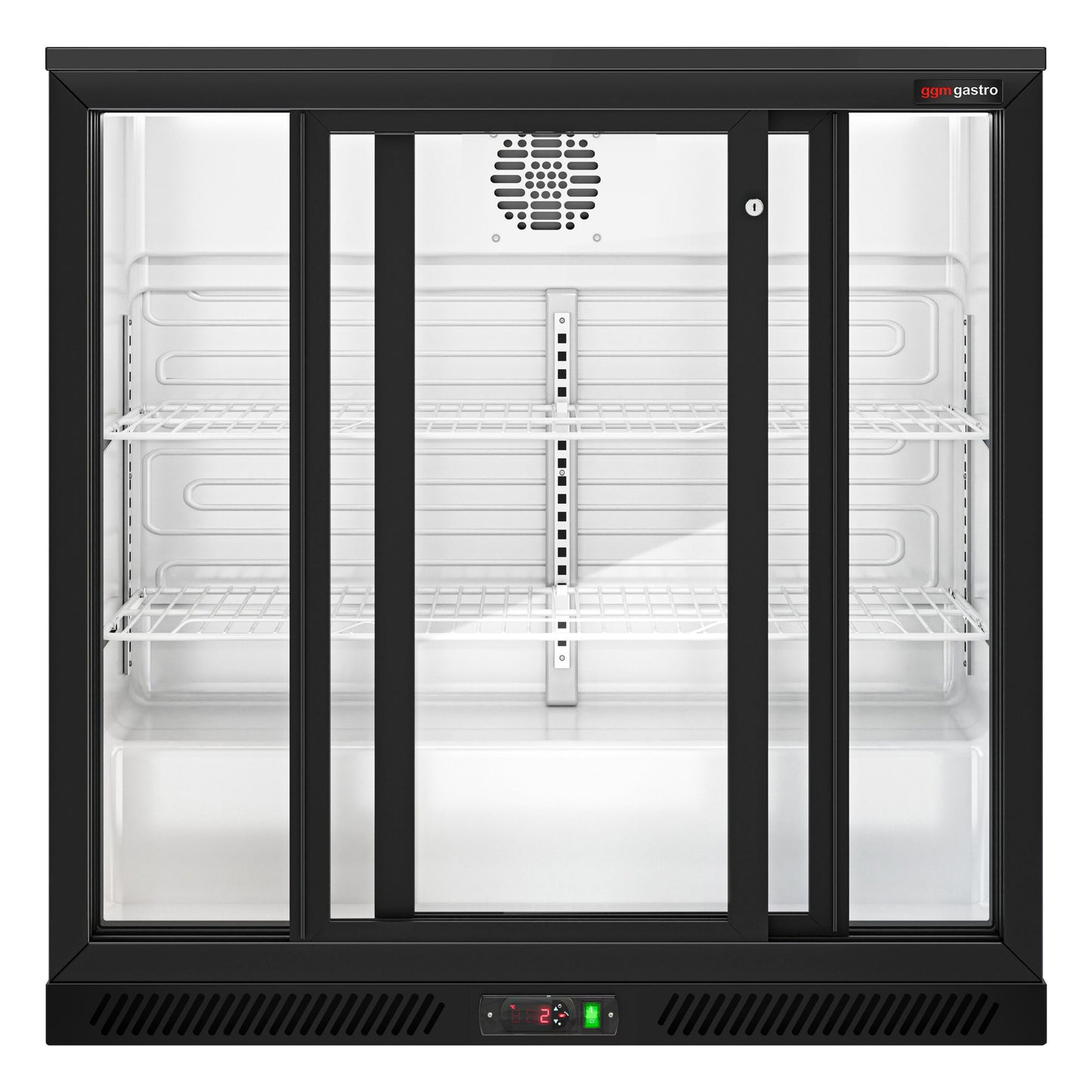 GGM Gastro BKTG220SSN 220L Back Bar Cooler — side profile view