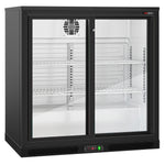 GGM Gastro BKTG220SSN 220L Back Bar Cooler — stocked with bottles