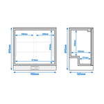 GGM Gastro BKTG220SSN 220L Back Bar Cooler — technical dimensions drawing