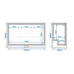 GGM Gastro BKTG320SN-UK 320L Back Bar Cooler — technical dimensions drawing