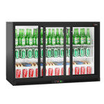 GGM Gastro BKTG320SSNN 320L Back Bar Cooler 1350mm — front view with 3 sliding glass doors closed
