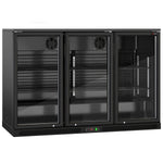 GGM Gastro BKTG320SN-UK 320L Back Bar Cooler — stocked with bottles in bar setting