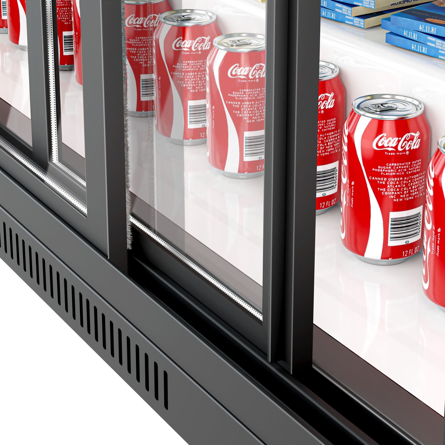 GGM Gastro BKTG220SSN 220L Back Bar Cooler — close-up door handle and lock detail