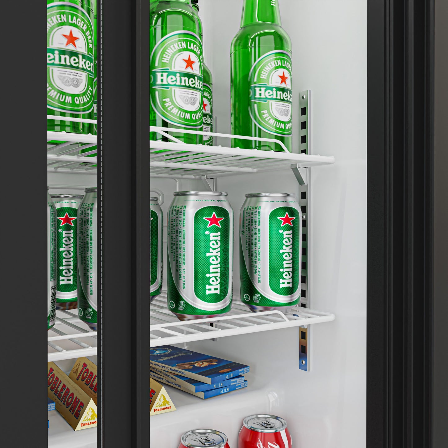GGM Gastro BKTG220SSN 220L Back Bar Cooler — interior shelving detail