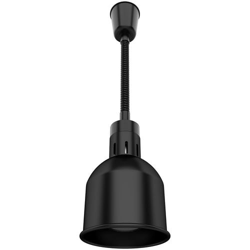 Single Head Hanging Warming Lamp Infrared Food Warmer Ø170×261mm Black Finish - BL1209