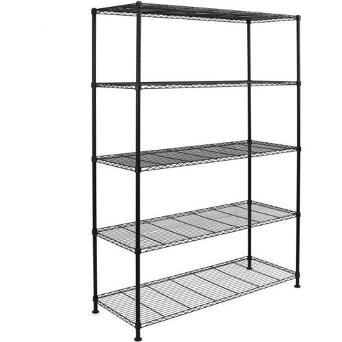 Commercial Shelving Unit 5 Tier 1250kg Width 1500mm Depth 350mm Black Wire