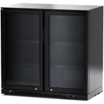 Back bar cooler 2 hinged doors 220 litres Black - BLBC02PP
