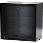 Back bar cooler 2 sliding doors 220 litres Black - BLBC02PS