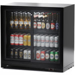 Back bar cooler 2 sliding doors 220 litres Black - BLBC02PS