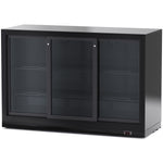 Professional 300L 3 Sliding Glass Door Back Bar Cooler – Black | BLBC03PS