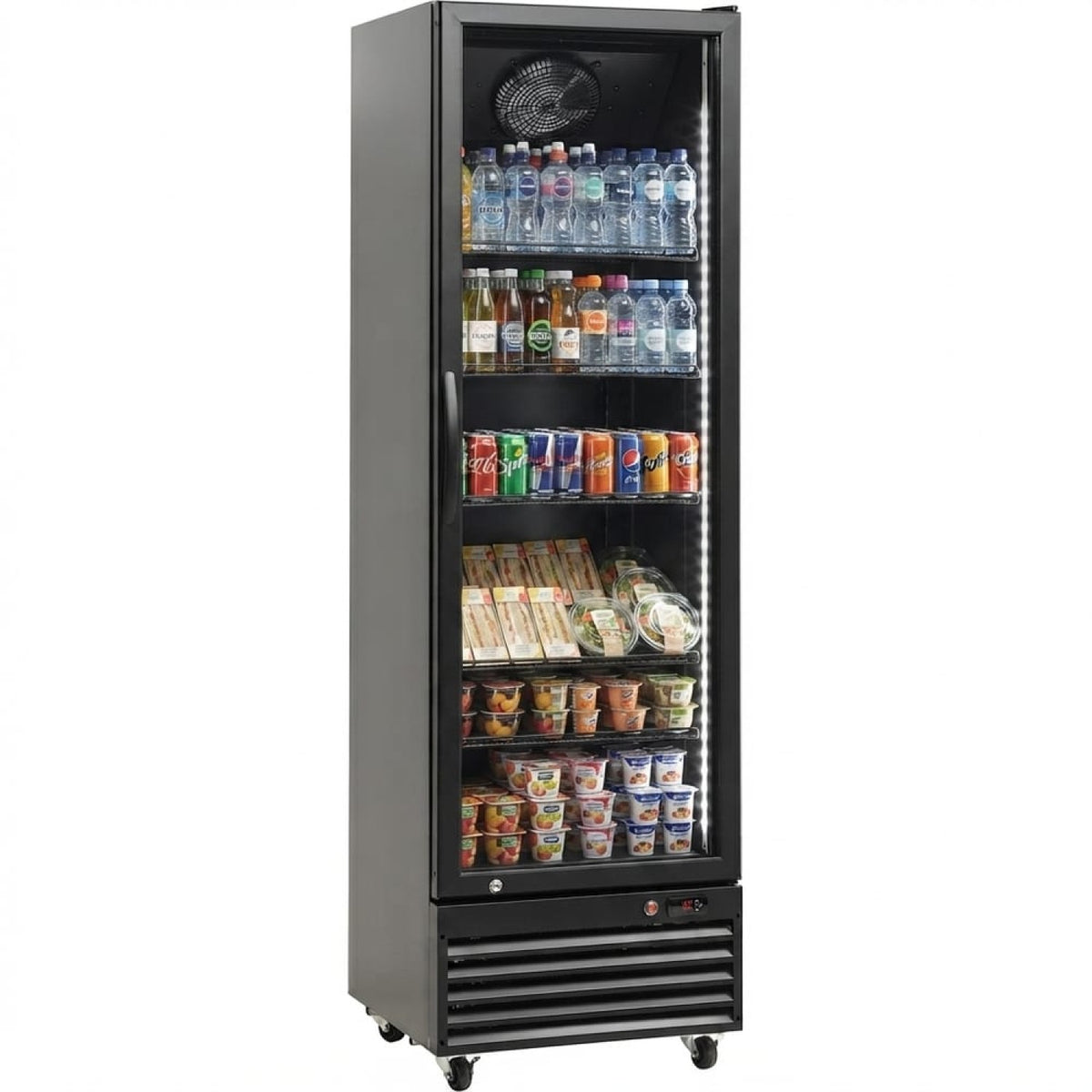 Commercial Display Refrigerator with Glass door 400 litres Black - BLG4001M