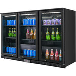 Professional 328L 3 Hinged Glass Door Back Bar Cooler – Black | BLUEINOX608