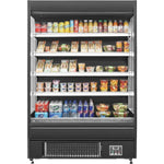 Wall Cabinet Multi Deck Refrigerator Night Curtain Black 1000x700x1980mm - BLUEL136
