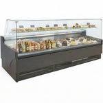 1955mm Wide Flat Glass Serve Over Counter Display Fridge 330 Litres Ventilated Cooling - BLUEL164