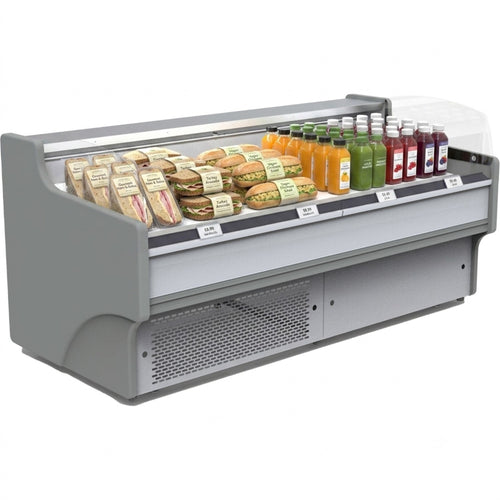 Open Deli Serve Over Counter 145 Litres Straight Glass Ventilated Cooling 1330x940x895mm - BLUEL220
