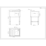 Commercial Sink Stainless steel 1 Bowl Left side Drain board - BS1T24L