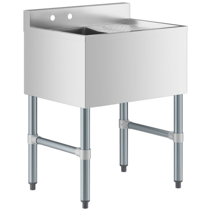 Commercial Sink Stainless steel 1 Bowl Right side Drain board - BS1T24R