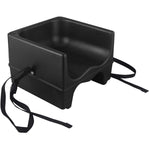 Sturdy Baby Table Booster Seat with Belt Black Stackable - BSB24