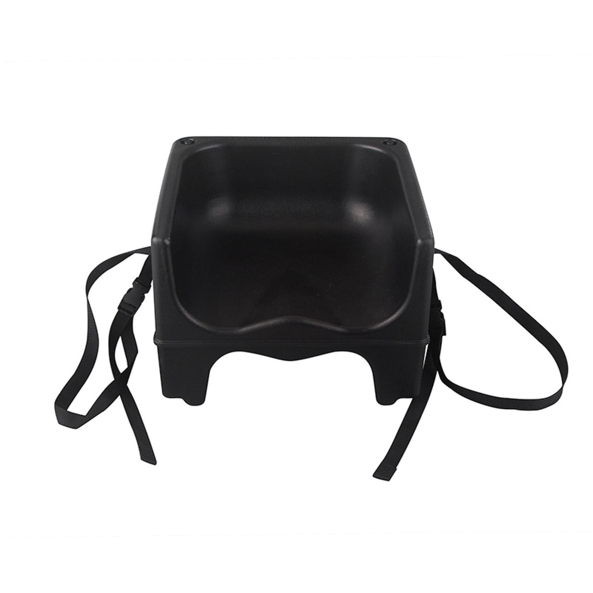 Sturdy Baby Table Booster Seat with Belt Black Stackable - BSB24