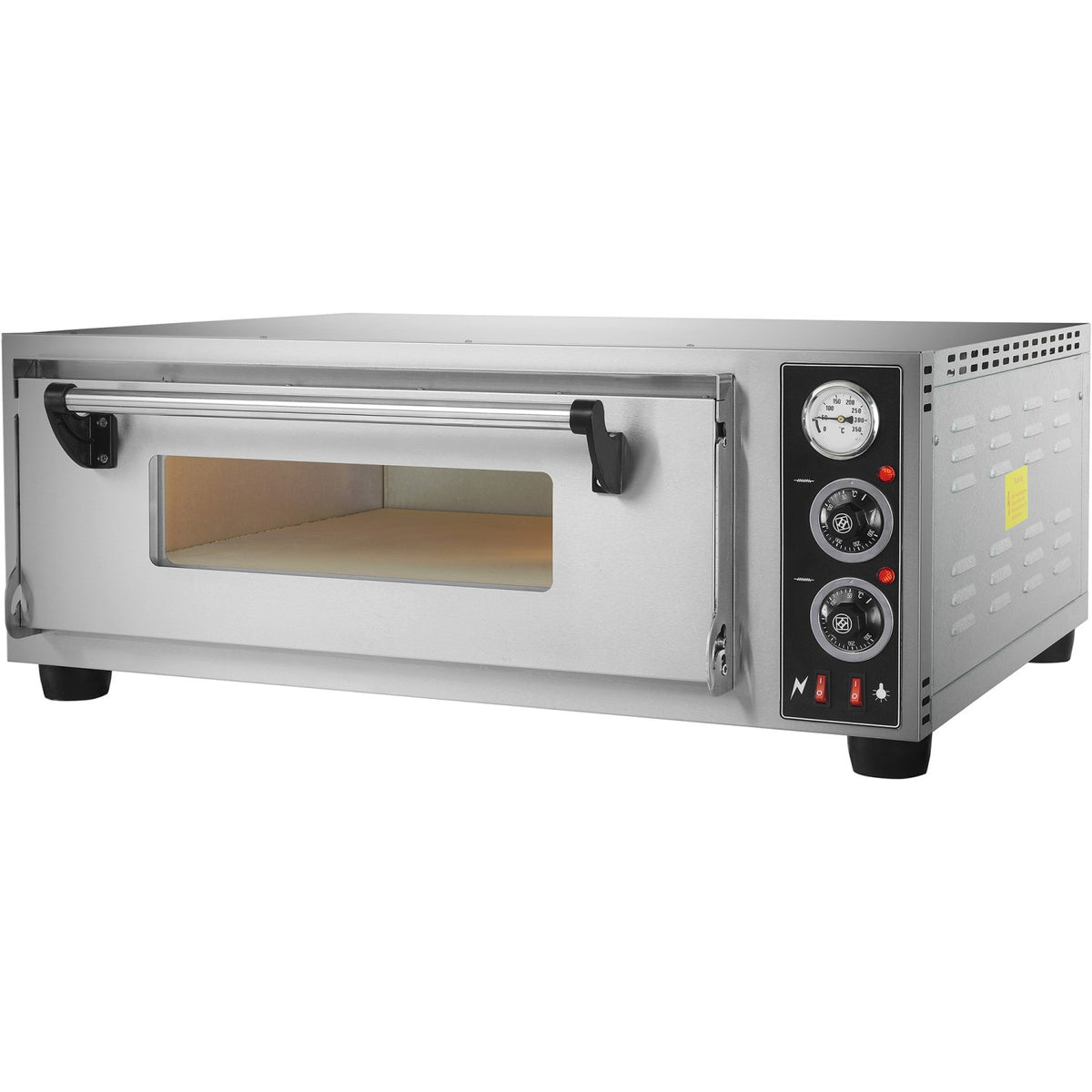 Commercial Electric Pizza Oven – Single Deck Refractory Stone (4 x 300mm Capacity) 220V - BSD101610610