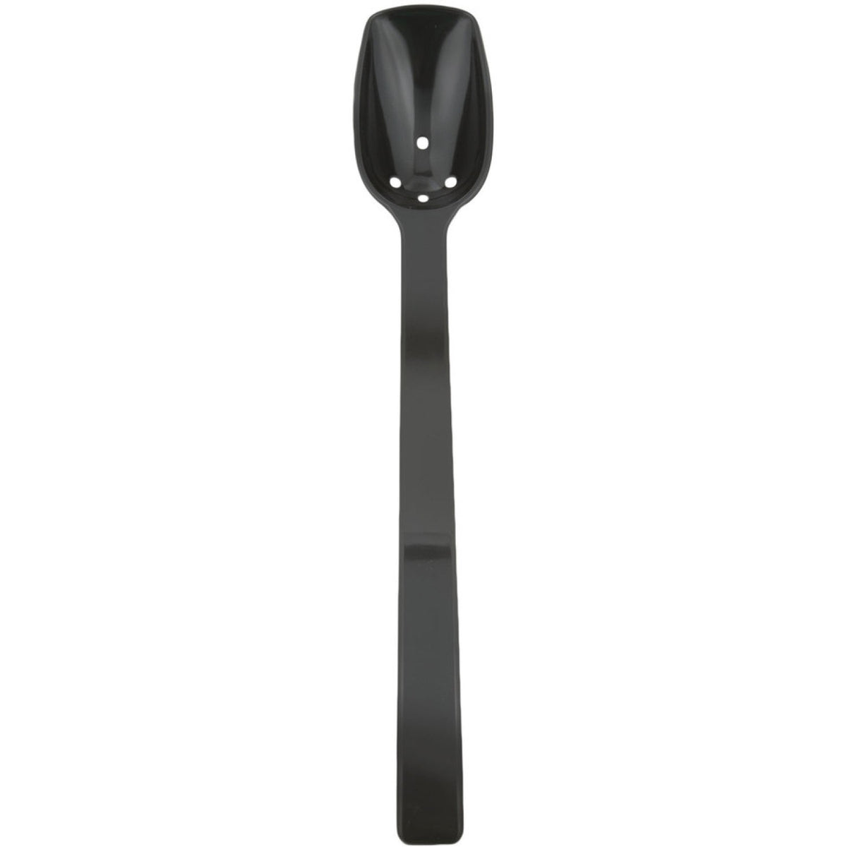 0.75oz Catering Perforated Serving Spoon 10" Handle Black Polycarbonate - BSPC10P