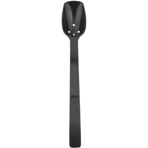0.75oz Catering Perforated Serving Spoon 10" Handle Black Polycarbonate - BSPC10P