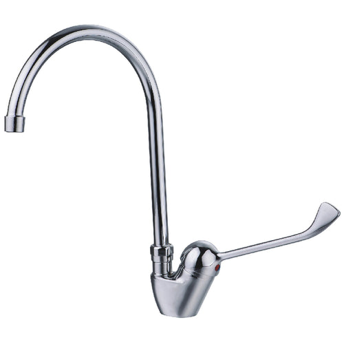 Commercial Single-Lever High Spout Mixer Tap with Extended Handle Chrome - BXF208