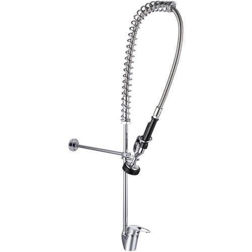 Commercial Deck-Mounted Pre-Rinse Spray Unit with Wall Bracket Chrome - BXF218