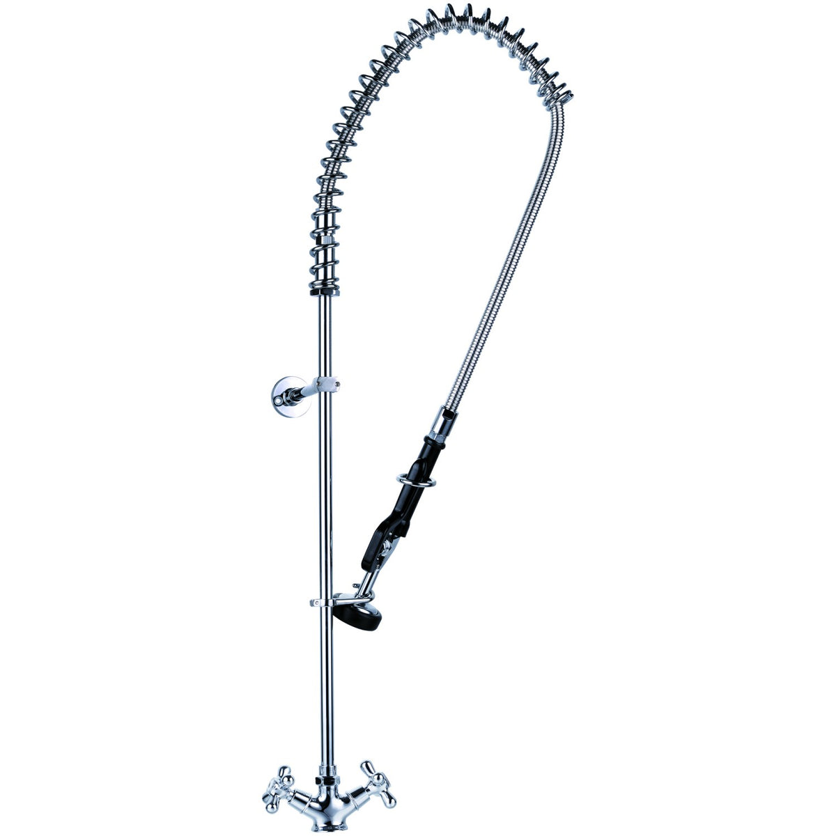 Commercial Deck-Mounted Pre-Rinse Spray Unit with Wall Bracket Chrome - BXF220