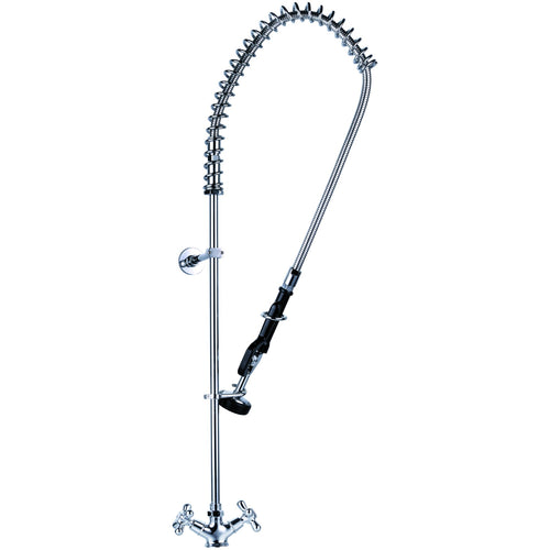 Commercial Deck-Mounted Pre-Rinse Spray Unit with Wall Bracket Chrome - BXF220