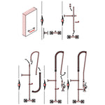 Commercial Deck-Mounted Pre-Rinse Spray Unit with Wall Bracket Chrome - BXF222