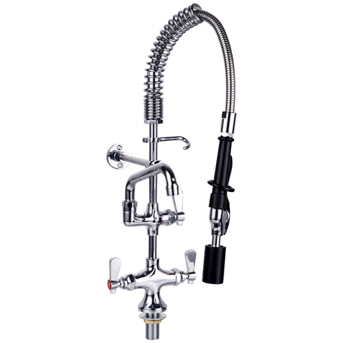 Deck-Mounted Commercial Pre-Rinse Unit with 6" Add-On Swing Spout & 22" Hose Chrome - BXF244