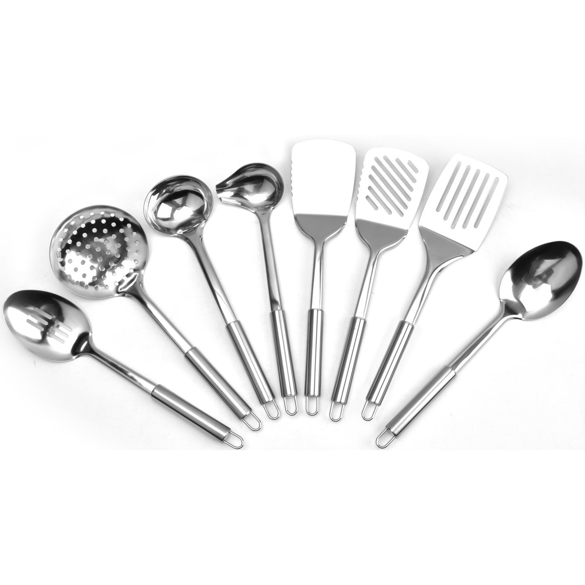 8 Piece Essential Cooking Utensil Kit Stainless Steel - C0066