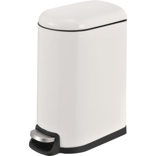 Rectangular Soft Close Pedal Waste Bin 40L Matt White - C10076FM40L
