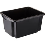 Pack of 10 Plastic Storage Box 25 litre 470x330x225mm Polypropylene - C1025