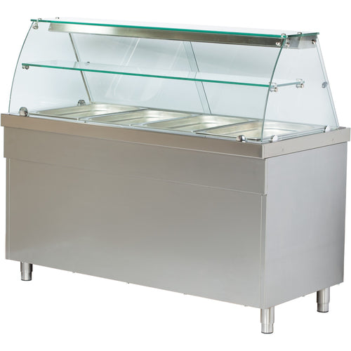Professional Bain Marie Showcase with Open Cupboard 4xGN1/1 - CBE714