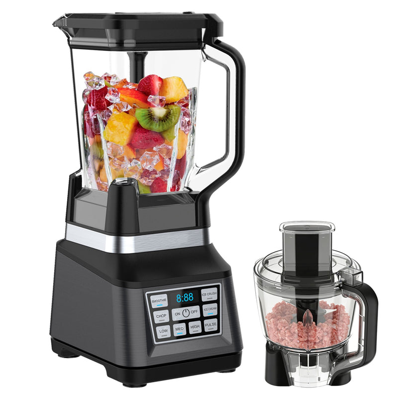 Commercial Blender / Food Processor with Digital Controls, 2L Jug and Preset Programmes Black Finish - CCG106