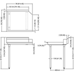 Commercial Stainless steel Pass Through Dishwasher Table Left 914mm Width - CDT36L