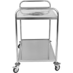 Commercial 2-Tier Stainless Steel Waste Sorting Trolley with Cutlery Tray Slot 1000×620×1000mm - CG10062