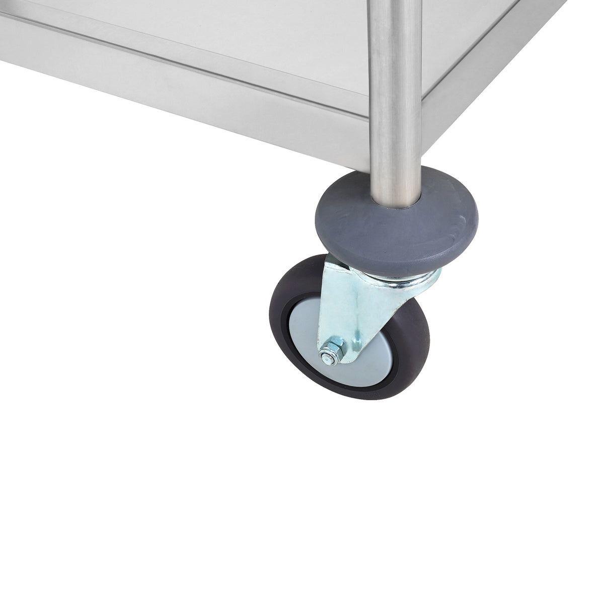 Commercial 2-Tier Stainless Steel Waste Sorting Trolley with Cutlery Tray Slot 1000×620×1000mm - CG10062