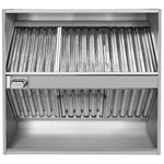 Commercial Island Canopy Hood with Stainless Steel Baffle Filters 1500 x 1300 x 350mm - CH20150S