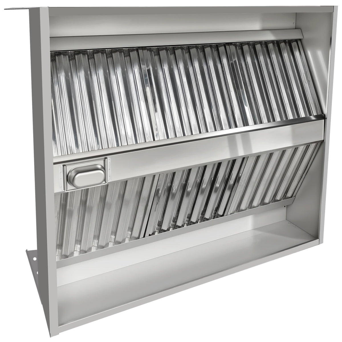 Commercial Island Canopy Hood with Stainless Steel Baffle Filters 2000 x 1300 x 350mm - CH20200S