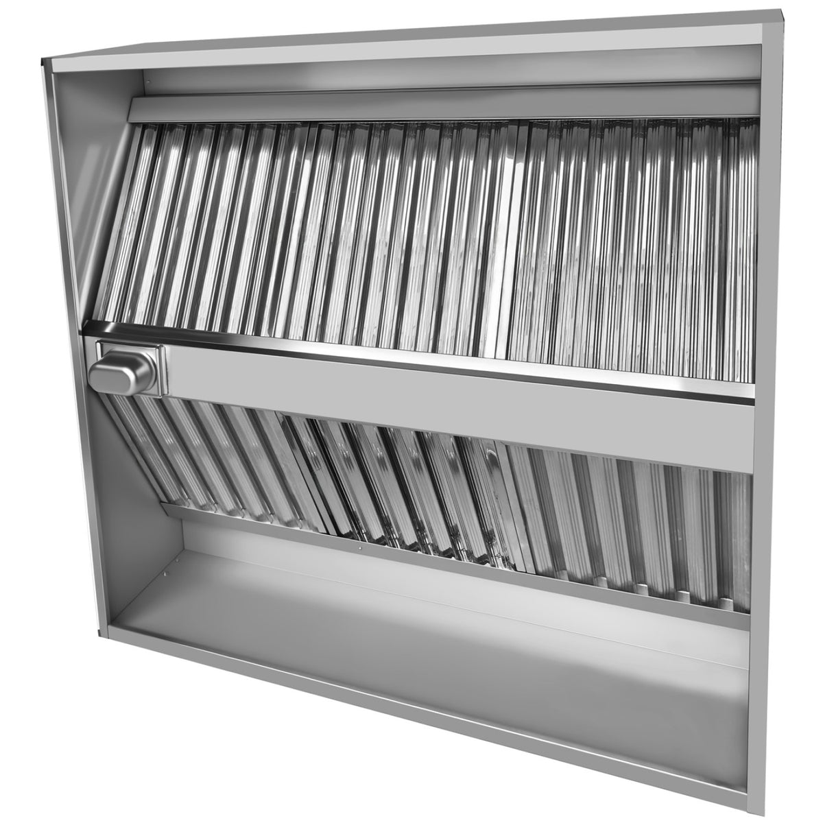 Commercial Island Canopy Hood with Stainless Steel Baffle Filters 1500 x 1300 x 350mm - CH20150S